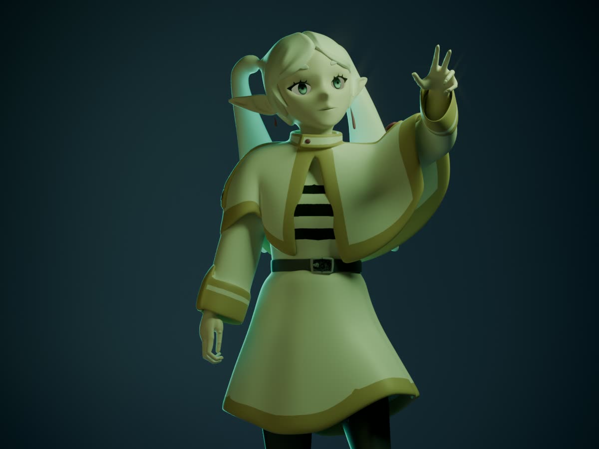 Frieren, personaje 3D