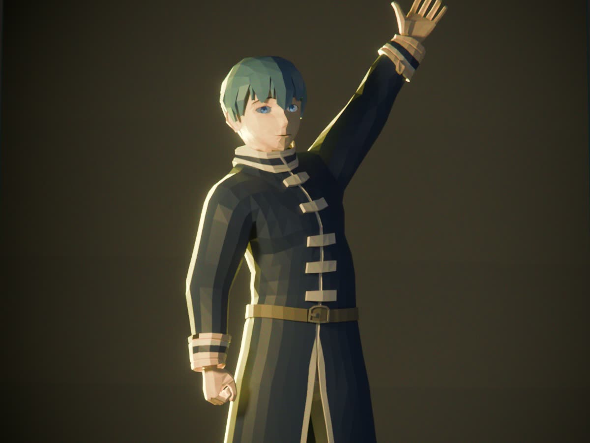 Himmel, personaje low poly
